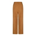 thumbnail image 6 of Women's Cotton Spandex Wide Leg Straight Jeans, High Waist Elastic Washed Denim, Soft Stretchy Comfort Fit, Casual Daily Wear Long Trousers for Women | UKHCCC,Brown L, 6 of 7