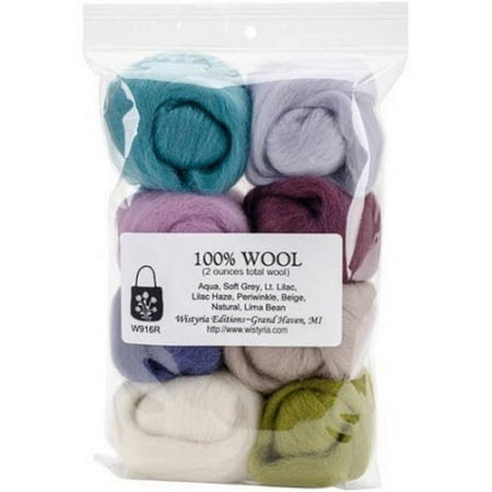 UPC: 0816463011770 | Wistyria Editions Wool Roving 15  .25oz 8/Pkg-Tranquility