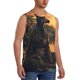thumbnail image 2 of Fotbe Sunset Meditating Doberman Men's Camiseta sin Mangas Estampada para Hombres, Playera Casual para Gimnasio, Entrenamiento, Playa-X-Large, 2 of 7