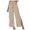 Khaki, variant on WRKEKC Casual Pants for Women, Wide Leg Pants for Women, Womens Trendy Casual Split Printed Loose Straight Pants for Wide Leg Style and Lounge Comfort
