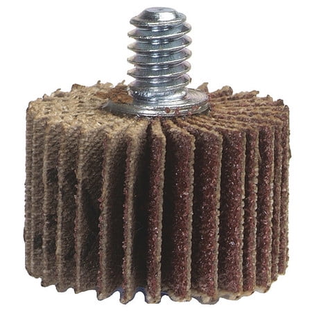 1/" Mounted Flap Wheel Aluminum Oxide 1//4/" Threaded Shank 80 Grit
