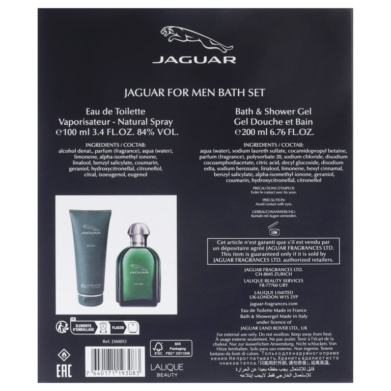 Jaguar Jaguar Green , 2 Pc Gift Set 3.4oz EDT Spray, 6.76oz Bath