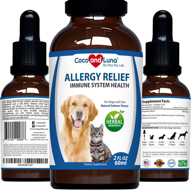 Allergy Relief for Dogs and Cats Immune System Support, Treats