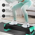 thumbnail image 5 of Yes4All 2-in-1 Adjustable Aerobic Stepper with Rocker Balance Board Legs for Home Workout, Step Exercise & Balance Training - Neo Green, 5 of 8