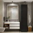 thumbnail image 5 of Palace Imports 100% Solid Wood 16.5" Bathroom Cabinet with Doors, Black, 5 of 7