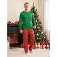 thumbnail image 4 of AIGUR Family Matching Christmas Pajamas Set Long Sleeve Tops with Dot Print Pants, 4 of 10