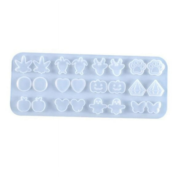 HGYCPP Crystal Epoxy Resin Mold Ear Studs Silicone Mould DIY Craft Jewelry Earring Tool