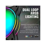 Cooler Master MasterFan MF120 Halo [Addressable Gen 2 RGB] - Duo-Ring 2nd Gen. ARGB Lighting 120mm PWM Fan with 24 Independently-Controlled LEDS, Absorbing Rubber Pads, PWM Static Pressure