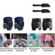 thumbnail image 2 of 2 Pieces DRing Ankle Straps for Leg Strength Training with Foot Buckle Black Silver White., 2 of 5