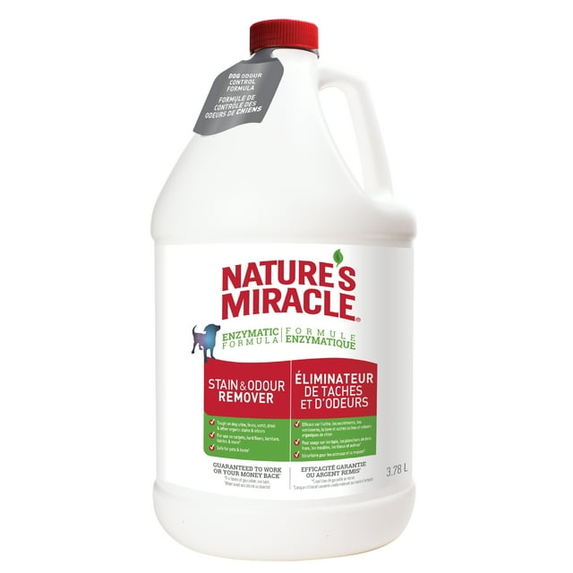 Nature’s Miracle Stain And Odour Remover For Dogs 128 Ounces, 1 Gallon, Pour, Odour Control Formula