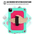 thumbnail image 3 of FIEWESEY for iPad Air 6th Gen Case, Hand Strap Rotatable Stand Kids Shockproof Cover for iPad Air (6th,5th and 4th Gen)/iPad Pro 11 2020/2018/2021/2022/2024 Tablet(Green/Pink), 3 of 7