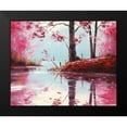 thumbnail image 2 of Gercken, Graham 24x20 Black Modern Framed Museum Art Print Titled - Pink Lake Painting, 2 of 5