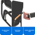 thumbnail image 6 of Dextrus 3-Person Outdoor Glider Bench, Patio Double Swing Rocking Chair Loveseat w/Powder Coated Steel Frame for Backyard Garden Porch, Black, 6 of 10