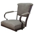 thumbnail image 3 of Miami Extra Tall Bar Stools 34" Seat A Base- Plumley Cocoa Fabric - Brown Metal, 3 of 3