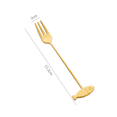thumbnail image 3 of 6 Packs Stainless Gold Dessert Forks And Spoons Set Serving Flatware Set Copper Serving Flatware Set Cake Server Golden Coffee Spoons Cute Salad Cake Forks, 3 of 8