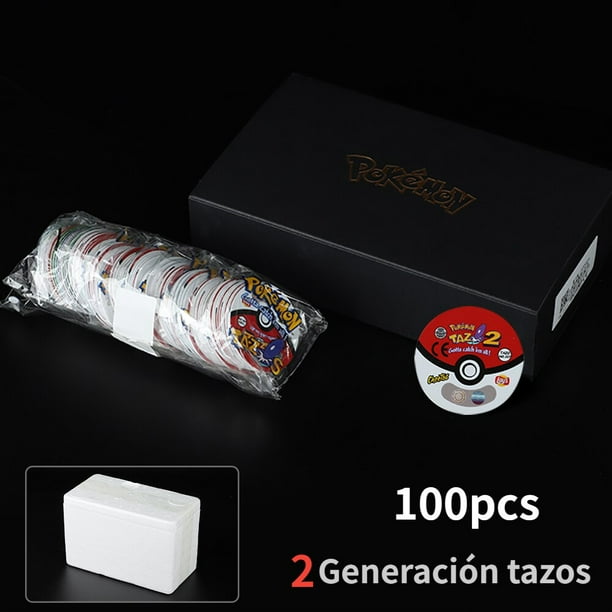 Guyue-Cartas de colección de Pokémon, caja de trazos de piezas, 1-2 generación, 10-160, 3D, redondas, cuadradas, álbum, entrenador, Pogs, Cheetos, Chipitaps Fivean unisex