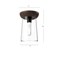 thumbnail image 4 of FM542007AGWT-Alora Lighting-Emil - 1 Light Flush Mount-10 Inches Tall and 7 Inches Wide-Aged Gold/Walnut Finish, 4 of 7