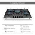 thumbnail image 3 of Combo SASSARI SUPRA Parrilla Piacere Glass 76 y Campana Cc-76-Black C7-34-CC, 3 of 7