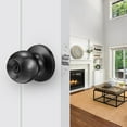 thumbnail image 3 of Scifil Keyed Door Knob with Lock, Door Lock in Solid Stainless Steel for Exterior and Interior Doors, Bedroom Bathroom Privacy Door Knob with Classic Round Ball Handle, Black, 3 of 7