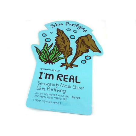 TonyMoly I'm Real Seaweeds Mask Sheet Skin Purifying (3 (Best Seaweed Brand For Sushi)