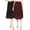 Black-Plum, variant on Women's Solid Flared Lightweight Elastic Waist A-line Skirt Pack of 2
