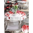 thumbnail image 5 of Outdoor Tablecloths with Umbrella Hole & Zipper, Red Gradient Round Tablecloth 54 Inch, Abstract Polka Dots Vintage Modern Art Waterproof Table Cloth, Patio/Pool/Picnic Table Covers, 5 of 8