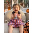 thumbnail image 6 of RUINIXCW Newborn Baby Girl Halloween Outfit Smocked Romper Dress Infant Baby Girls Summer Fall Clothes Pumpkin Spider Embroidery Sleeveless Dress Playsuit, 6 of 8