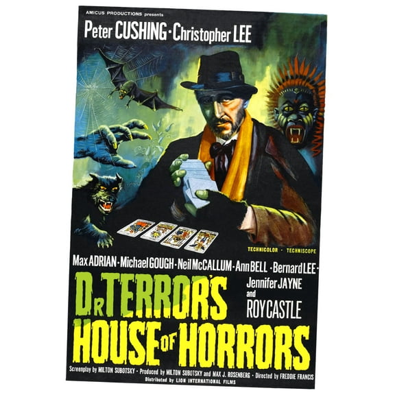 Dr Terrors House Of Horrors Movie Poster 12x16 Print on Metal Sign 12in x 16in Square Adults Z Posters