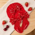 thumbnail image 5 of Miaouyo Newborn Hat and Socks Set, Sequined Bow Soft Casual Baby Girl Accessories, 5 of 6
