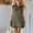 *Army Green, variant on ClodeEU Women's Collared Sleeveless Button Front Mini Shirt Dress, Casual Sundress with Ruff Tirm Army Green,Women's Plus L