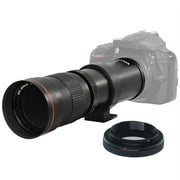 Vivitar 420-800mm f/8.3 Telephoto Zoom Lens with T-Mount for Canon DSLR Cameras