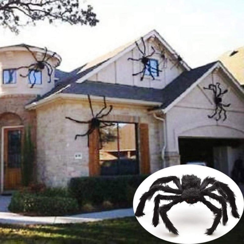 Halloween Stretch Spider Halloween Party Supply Decorations with 160 Plastic Fake Spider