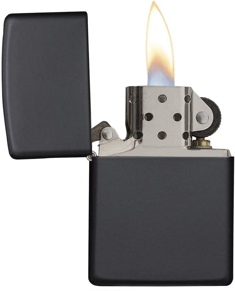 Zippo Lighter - Personalized Custom Message Engrave on Black Matte Zippo Windproof Lighter #218