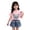 Pink, variant on Cethrio Girls Cotton Outfit Sets Size 6, Short Sleeve 2 Piece Printed T-shirts and Denim Shorts Sets Pink