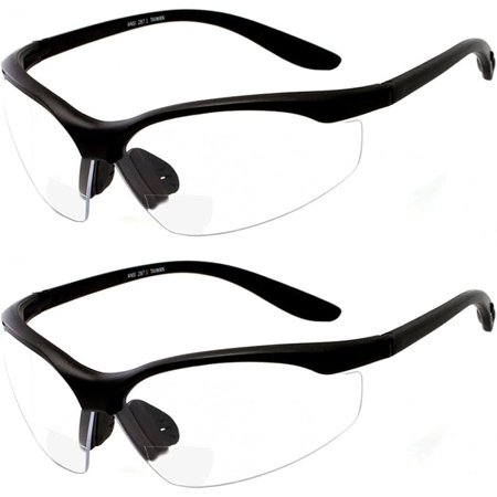 grinderPUNCH Bifocal Safety Glasses Readers ANSI Z87 Impact Resistant Bifocal Diopter Magnifying Reading Glasses +1.00