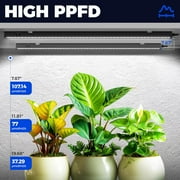 Barrina 4-Pack T5 Grow Lights for Indoor Plants 2FT 5000K Full Spectrum LED Grow Light with Black Cover T5 Grow Light Strip Under Cabinet Plant Light with Switch Cord Linkable Plug and Play
