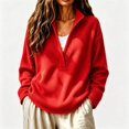 thumbnail image 6 of Comdrip Women's Long Sleeve Classic V Neck Pullover Sweater Casual Loose Fall Winter Knitted Fashion Formal Daily Wear Red L, 6 of 7