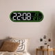 thumbnail image 5 of Reloj despertador digital LED rectangular, montado en la pared, pantalla de fecha y temperatura, para Luz verde, 5 of 6