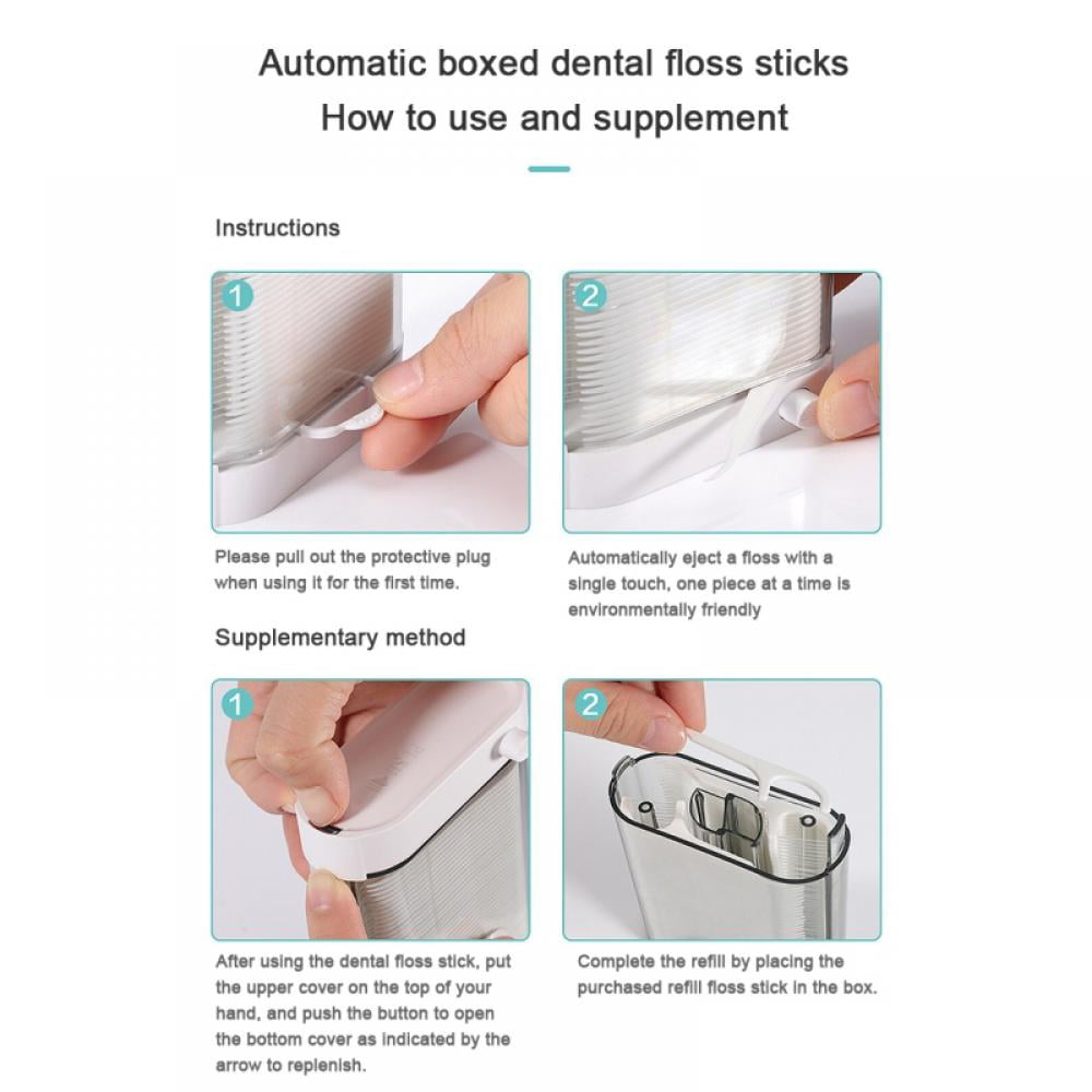 Holy Rose Floss Picks Dispenser,Portable Dental Floss Case 4 Box