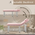 thumbnail image 2 of Thanaddo Heavy-Duty Adjustable Memory Foam PU Leather Massage Table w/ Removable Headrest, 73" x 27.5", Pink, 2 of 8