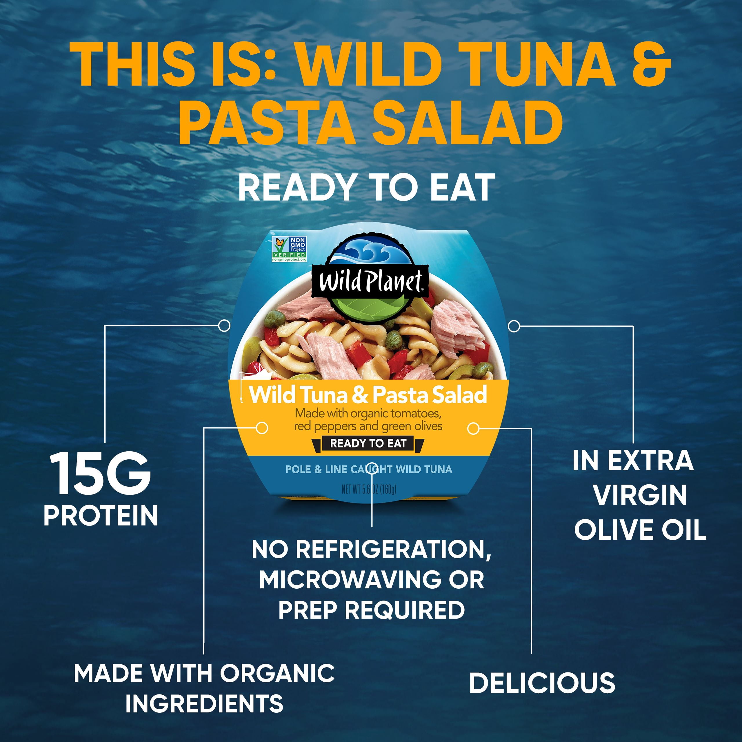 Wild Planet Wild Tuna Pasta Salad with Veggies, 5.6 oz (Pack of 4)