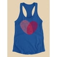 thumbnail image 3 of Fingerprint Heart Racerback Tank Women -Image by Shutterstock, Female XX-Large, 3 of 4