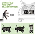 thumbnail image 5 of Real Relax Stroller Wagon for 4 Kids, Folding 4 Seater Wagon Stroller with 5-Point Safety Belt, Collapsible Push Toddler Wagon Cart with Canopy, All-Terrain Mobility Wheels, 5 of 5