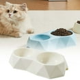 thumbnail image 1 of Comedero doble con forma para mascotas. Plato de plástico para gatos y perros. Perfecto para comida y agua., 1 of 3