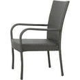 thumbnail image 2 of MAYEERTY Gray PE WICKER STACKING CHAIR 1pc Space-Saving Weather-Resistant for Patio Garden, 2 of 6