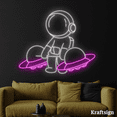 thumbnail image 4 of Craftnamesign Astronaut UFO Neon Sign, Spaceman LED Sign, Gifts For Kids, 4 of 4