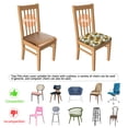 thumbnail image 5 of White Sunflower Seat Covers for Dining Room Chairs Set Of 4,Stretch Printed Washable Chair Seat Cover with Elastic Ties and Button,Removable Waterproof Couch Cushion Covers, 5 of 6