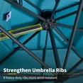 thumbnail image 6 of PURPLE LEAF Outdoor Cantilever Umbrellas 10FT Square Large Patio Umbrella Offset Umbrella with 360°Rotation Tilting And Hanging Double Top, Turquiose Blue, 6 of 13