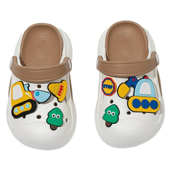Toddler Clogs Kids Clogs for Girls Boys Cute Cartoon on Garden Clogs Lightweight Summer Water Shoes Slide Slippers Beach Pool Outdoor Bathing Shower Slippers (Toddler/Little Kids/Big Kids)