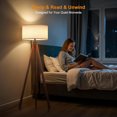thumbnail image 6 of Wood Tripod Floor Lamp, Mid Century Standing Lamp, Modern Design Studying Light for Living Room, Bedroom, Study Room and Office, 6 of 8